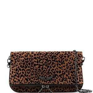 Zadig & Voltaire Rock Leopard Print Suede Crossbody Bag